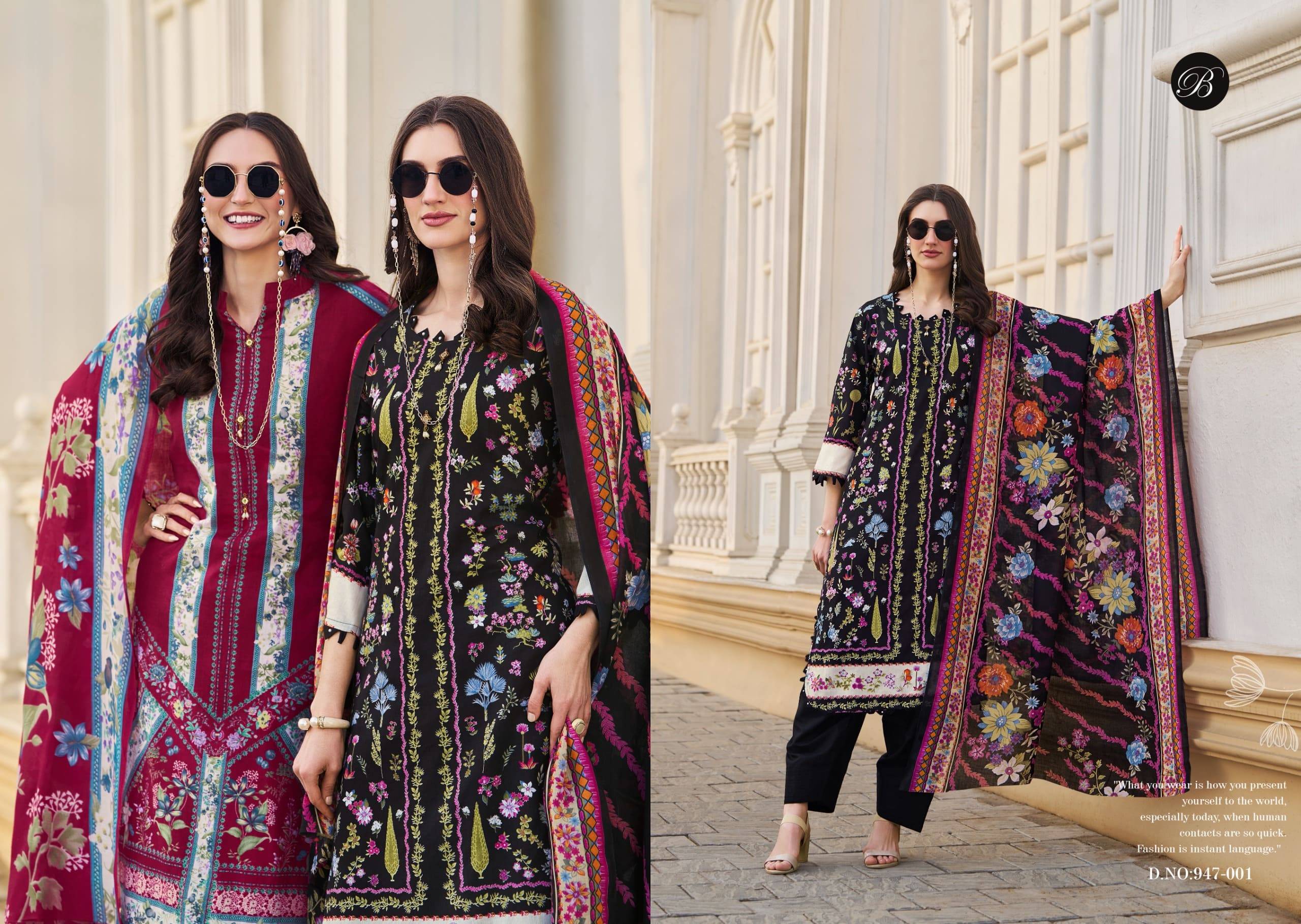 Florance By BelliZa DesigNer Studio 947 001 to 947 008 Series Beautiful Festive Suits Stylish Fancy Colorful Casual Wear & Ethnic Wear Pure Cotton Print Dresses At Wholesale Price